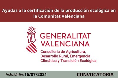 Ayudas certificación ecológica CV