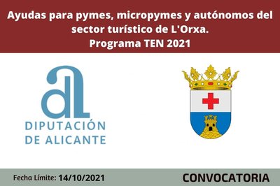 Ayudas turismo L'Orxa. Programa TEN