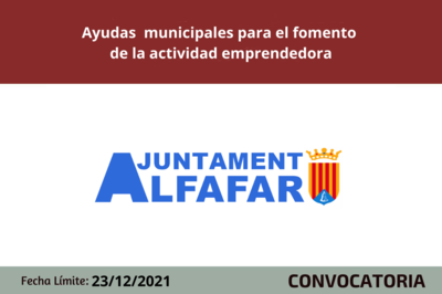 Bases de la convocatoria ayudas Alfafar