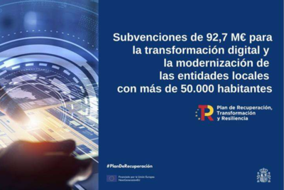Bases Convocatoria de subvenciones para la transformaci�n digital y modernizaci�n de las entidades locales