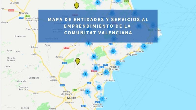 El Mapa de entidades y Servicios al Emprendimiento suma ya 185 entidades en la provincia de Alicante