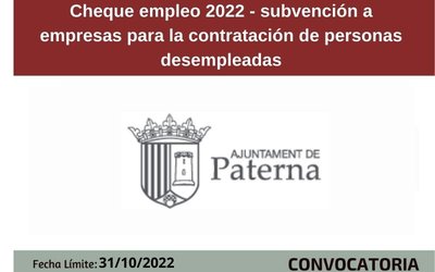 Ayudas Cheque emprendedor Paterna