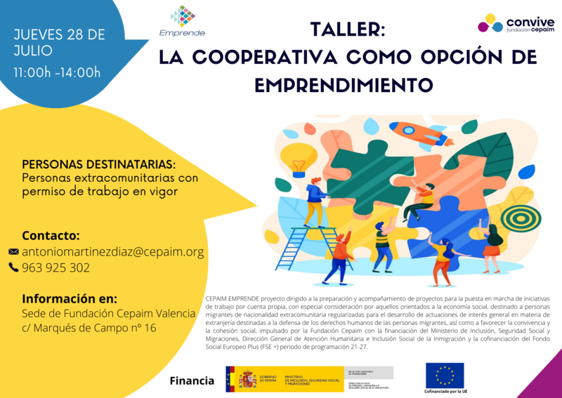 Cartel Taller "La cooperativa como opci�n de emprendimiento"