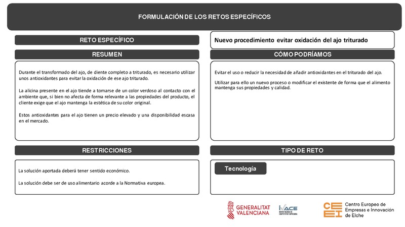 Nuevo procedimiento para evitar oxidaci�n del ajo triturado