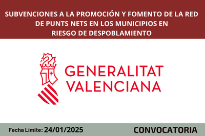 Subvenciones destinadas a la promoci�n y fomento de la red de Punts Nets