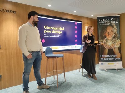 Momento de la charla sobre ciberseguridad para startups