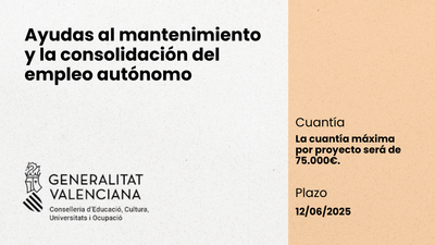 Ayudas al mantenimiento y la consolidación del empleo autónomo
