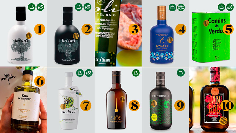 Selección Exquisitia 2025/26 con los diez mejores aceites gourmet.