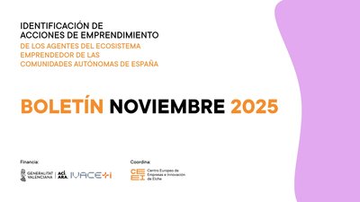 Noviembre de 2025 | Boletín de Identificación de las acciones de emprendimiento de AEE de las CCAA de España