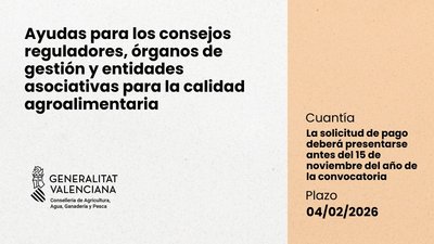 Ayudas para los consejos reguladores, órganos de gestión y entidades asociativas para la calidad agroalimentaria