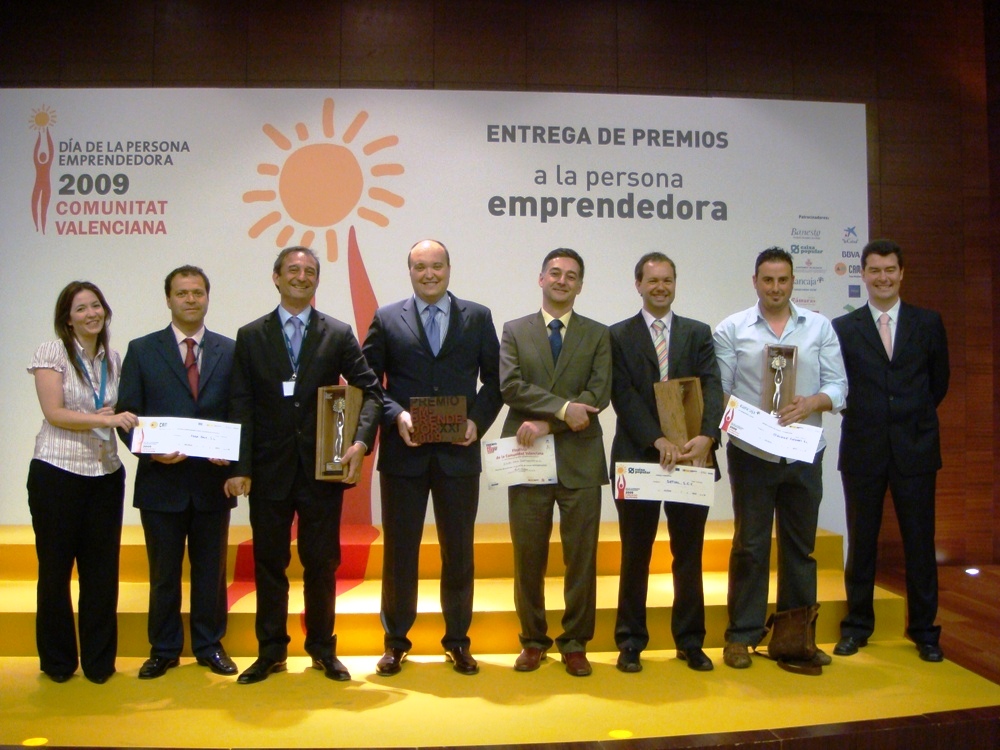 Grupo de emprendedores premiados DPECV 2009