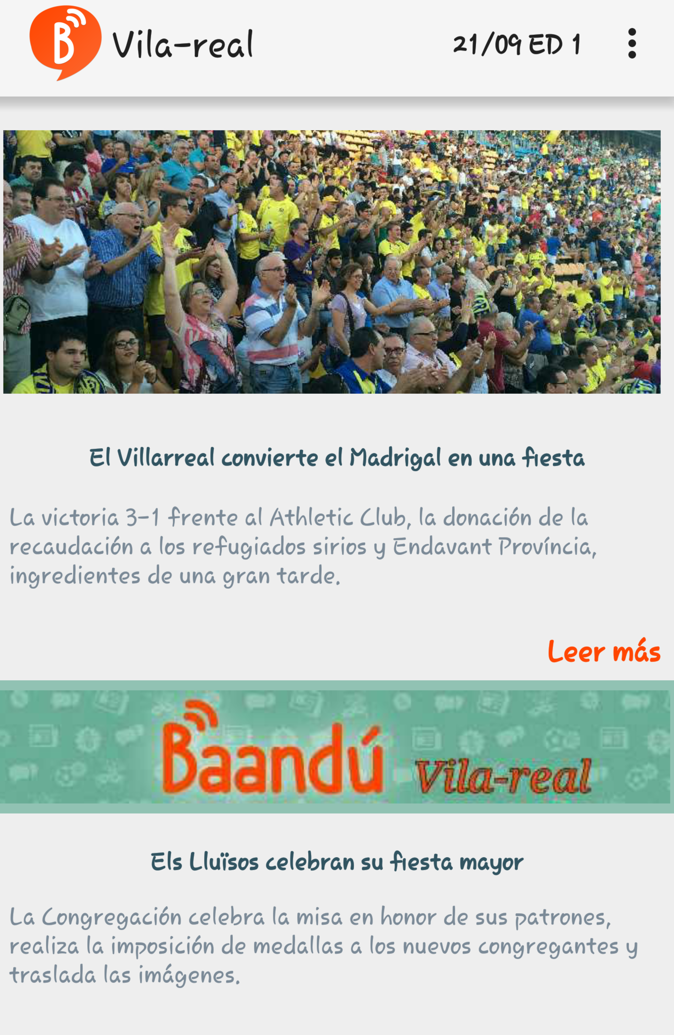 Baandú llega a Vila-real y ya publica en 6 localidades