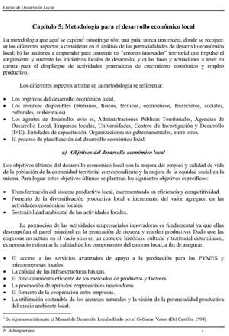 Metodolog�a de desarrollo local