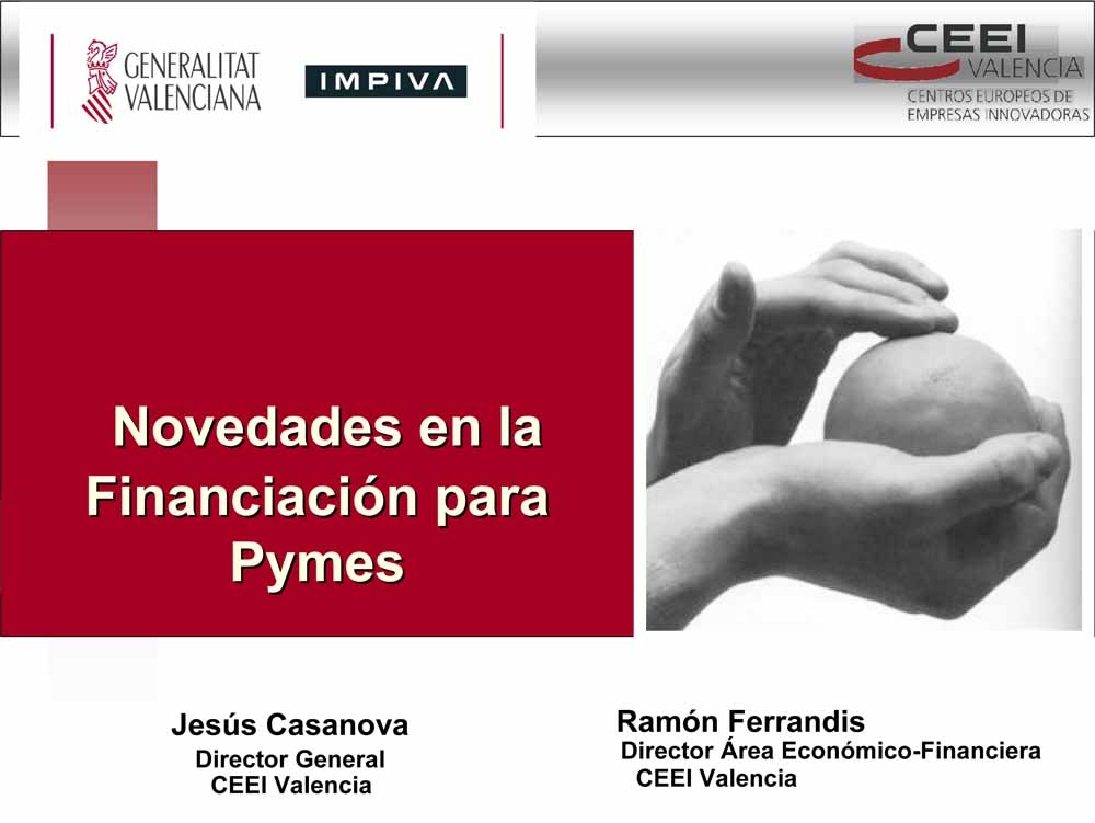 Car�tula ponencia "Novedades financiaci�n"