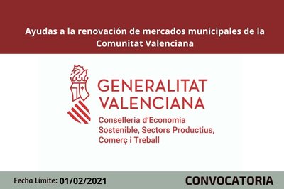Ayudas mercados municipales. Renovación 2021