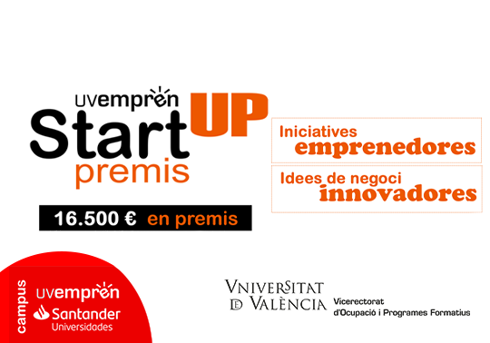 La Universitat de Valncia premiar amb 16.500  a les millors iniciatives emprenedores i idees de negoci innovadores